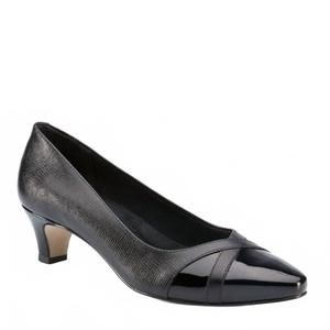 NEW THE WALKING CRADLE CO. women's intro leather closed toe classic pumps in bla